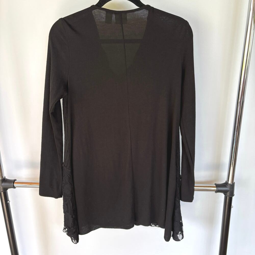 Chico’s Black Patchwork Boho Cowl Neck Shabby Chi… - image 2